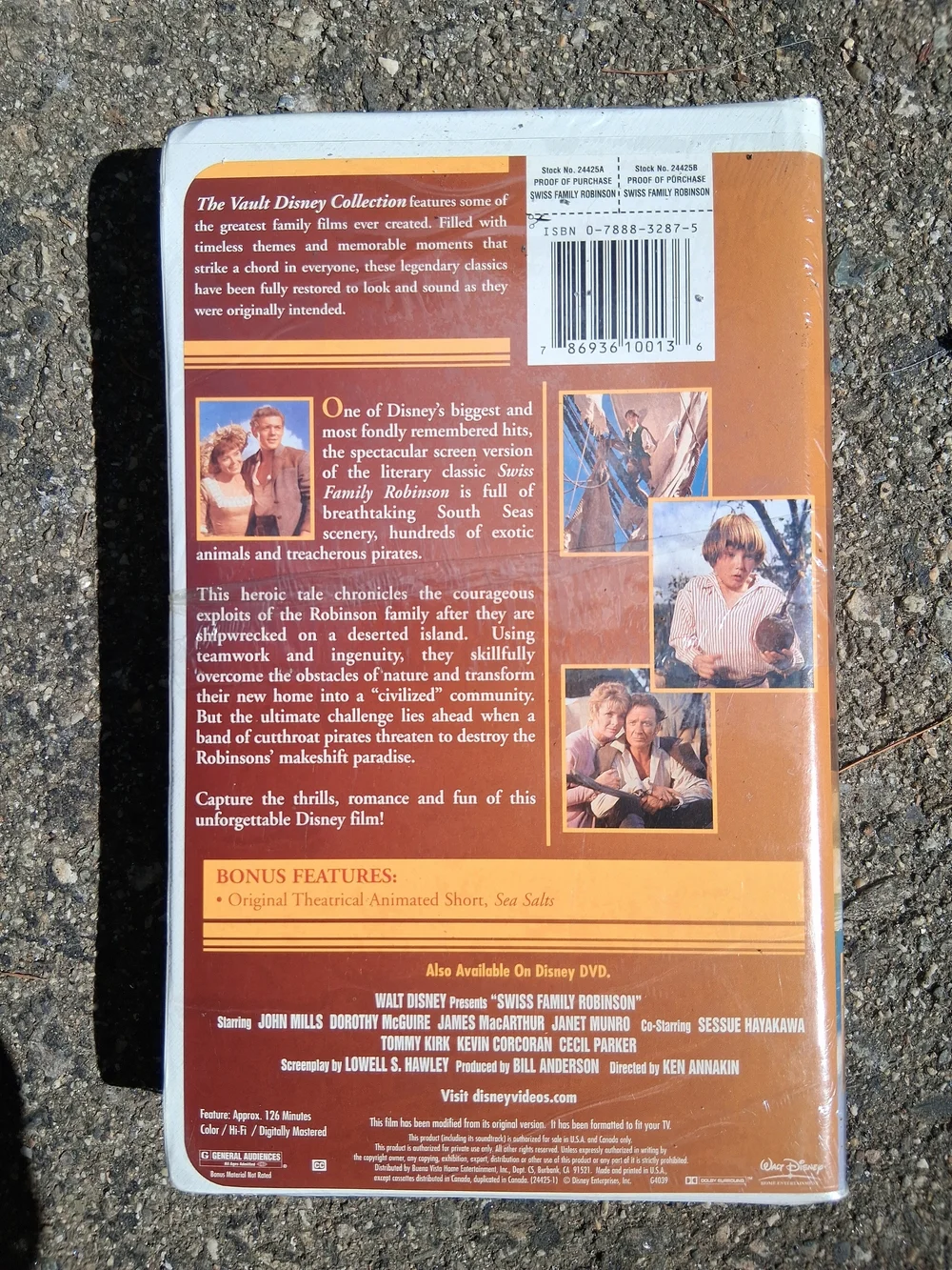 Walt Disney Swiss Family Robinson VHS New & Sealed Vault Disney Collection